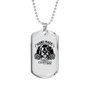 Two Wheels Move The Soul Biker Necklace Stainless Steel or 18k Gold Dog Tag 24"-Express Your Love Gifts