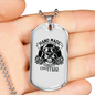 Two Wheels Move The Soul Biker Necklace Stainless Steel or 18k Gold Dog Tag 24"-Express Your Love Gifts