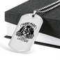 Two Wheels Move The Soul Biker Necklace Stainless Steel or 18k Gold Dog Tag 24"-Express Your Love Gifts