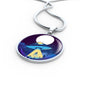 UFO Alien Fan Gift Alien Abduction Circle Necklace Stainless Steel or 18k Gold 18-22"-Express Your Love Gifts
