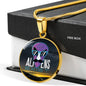 UFO Alien Fan Gift Alien Exist Circle Necklace Stainless Steel or 18k Gold 18-22"-Express Your Love Gifts