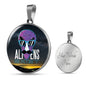 UFO Alien Fan Gift Alien Exist Circle Necklace Stainless Steel or 18k Gold 18-22"-Express Your Love Gifts