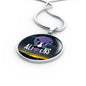 UFO Alien Fan Gift Alien Exist Circle Necklace Stainless Steel or 18k Gold 18-22"-Express Your Love Gifts