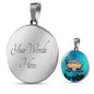 UFO Alien Fan Gift Alien Family Car Circle Necklace Stainless Steel or 18k Gold 18-22"-Express Your Love Gifts