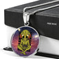 UFO Alien Fan Gift Alien Gamer Circle Necklace Stainless Steel or 18k Gold 18-22"-Express Your Love Gifts