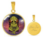 UFO Alien Fan Gift Alien Gamer Circle Necklace Stainless Steel or 18k Gold 18-22"-Express Your Love Gifts