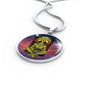 UFO Alien Fan Gift Alien Gamer Circle Necklace Stainless Steel or 18k Gold 18-22"-Express Your Love Gifts