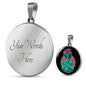 UFO Alien Fan Gift Alien Gangsta Circle Necklace Stainless Steel or 18k Gold 18-22"-Express Your Love Gifts