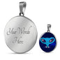 UFO Alien Fan Gift Alien Head Circle Necklace Stainless Steel or 18k Gold 18-22"-Express Your Love Gifts