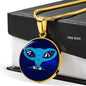 UFO Alien Fan Gift Alien Head Circle Necklace Stainless Steel or 18k Gold 18-22"-Express Your Love Gifts