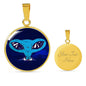 UFO Alien Fan Gift Alien Head Circle Necklace Stainless Steel or 18k Gold 18-22"-Express Your Love Gifts