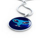 UFO Alien Fan Gift Alien Head Circle Necklace Stainless Steel or 18k Gold 18-22"-Express Your Love Gifts