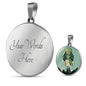 UFO Alien Fan Gift Alien Human Circle Necklace Stainless Steel or 18k Gold 18-22"-Express Your Love Gifts
