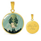 UFO Alien Fan Gift Alien Human Circle Necklace Stainless Steel or 18k Gold 18-22"-Express Your Love Gifts