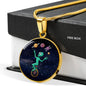 UFO Alien Fan Gift Alien Juggler Circle Necklace Stainless Steel or 18k Gold 18-22"-Express Your Love Gifts