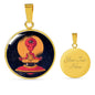 UFO Alien Fan Gift Alien Meditation Circle Necklace Stainless Steel or 18k Gold 18-22"-Express Your Love Gifts