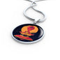 UFO Alien Fan Gift Alien Meditation Circle Necklace Stainless Steel or 18k Gold 18-22"-Express Your Love Gifts