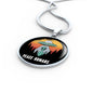 UFO Alien Fan Gift Alien Peace Human Circle Necklace Stainless Steel or 18k Gold 18-22"-Express Your Love Gifts