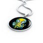 UFO Alien Fan Gift Alien Psychedelic Circle Necklace Stainless Steel or 18k Gold 18-22"-Express Your Love Gifts