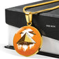 UFO Alien Fan Gift Alien Pyramid Circle Necklace Stainless Steel or 18k Gold 18-22"-Express Your Love Gifts
