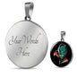 UFO Alien Fan Gift Alien Queen Circle Necklace Stainless Steel or 18k Gold 18-22"-Express Your Love Gifts