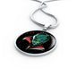UFO Alien Fan Gift Alien Queen Circle Necklace Stainless Steel or 18k Gold 18-22"-Express Your Love Gifts