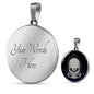 UFO Alien Fan Gift Alien Skull Circle Necklace Stainless Steel or 18k Gold 18-22"-Express Your Love Gifts