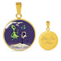 UFO Alien Fan Gift Alien Smoking Hookah Circle Necklace Stainless Steel or 18k Gold 18-22"-Express Your Love Gifts