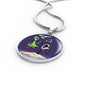 UFO Alien Fan Gift Alien Smoking Hookah Circle Necklace Stainless Steel or 18k Gold 18-22"-Express Your Love Gifts