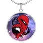 UFO Alien Fan Gift Astronaut Alien Circle Necklace Stainless Steel or 18k Gold 18-22"-Express Your Love Gifts