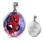 UFO Alien Fan Gift Astronaut Alien Circle Necklace Stainless Steel or 18k Gold 18-22"-Express Your Love Gifts