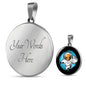 UFO Alien Fan Gift Astronaut Circle Necklace Stainless Steel or 18k Gold 18-22"-Express Your Love Gifts