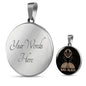 UFO Alien Fan Gift Bad Alien Circle Necklace Stainless Steel or 18k Gold 18-22"-Express Your Love Gifts
