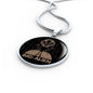 UFO Alien Fan Gift Bad Alien Circle Necklace Stainless Steel or 18k Gold 18-22"-Express Your Love Gifts