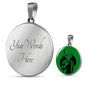 UFO Alien Fan Gift Black And White Circle Necklace Stainless Steel or 18k Gold 18-22"-Express Your Love Gifts