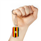 Uganda Flag Necklace Stainless Steel or 18k Gold Dog Tag 24" Chain-Express Your Love Gifts