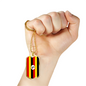 Uganda Flag Necklace Stainless Steel or 18k Gold Dog Tag 24" Chain-Express Your Love Gifts