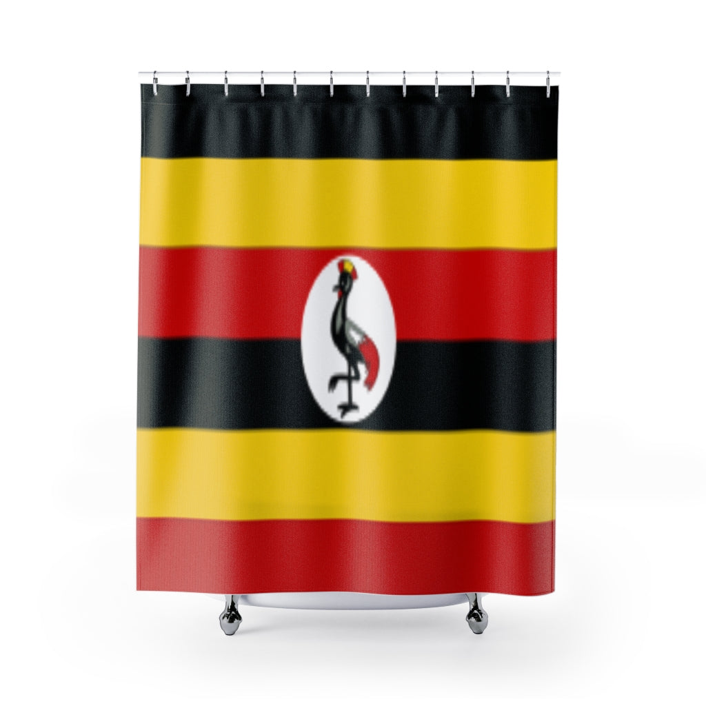 Uganda Flag Stylish Design 71" x 74" Elegant Waterproof Shower Curtain for a Spa-like Bathroom Paradise Exceptional Craftsmanship-Express Your Love Gifts