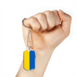 Ukraine Flag Necklace Stainless Steel or 18k Gold Dog Tag 24" Chain-Express Your Love Gifts