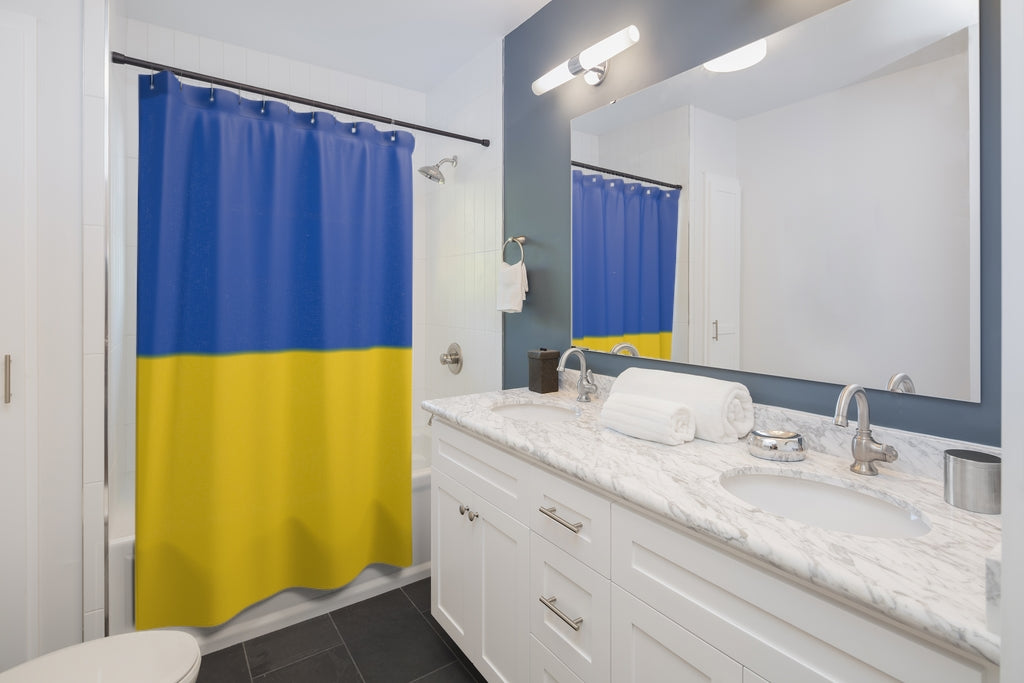 Ukraine Flag Stylish Design 71" x 74" Elegant Waterproof Shower Curtain for a Spa-like Bathroom Paradise Exceptional Craftsmanship-Express Your Love Gifts