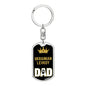 Ukrainian Levkoy Cat Dad King Keychain Stainless Steel or 18k Gold-Express Your Love Gifts