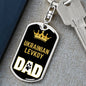 Ukrainian Levkoy Cat Dad King Keychain Stainless Steel or 18k Gold-Express Your Love Gifts