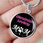 Ukrainian Levkoy Cat Mom Necklace Circle Pendant Stainless Steel or 18k Gold 18-22"-Express Your Love Gifts