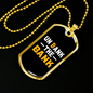 Unbank The Bank Bitcoin Crypto Necklace Stainless Steel or 18k Gold Dog Tag 24" Chain-Express Your Love Gifts