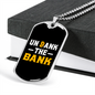 Unbank The Bank Bitcoin Crypto Necklace Stainless Steel or 18k Gold Dog Tag 24" Chain-Express Your Love Gifts