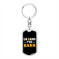Unbank The Bank Crypto Keychain Stainless Steel or 18k Gold Dog Tag Keyring-Express Your Love Gifts