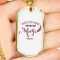 Under His Wings Christian Necklace Stainless Steel or 18k Gold Dog Tag 24" Chain-Express Your Love Gifts
