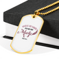 Under His Wings Christian Necklace Stainless Steel or 18k Gold Dog Tag 24" Chain-Express Your Love Gifts