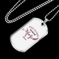 Under His Wings Christian Necklace Stainless Steel or 18k Gold Dog Tag 24" Chain-Express Your Love Gifts