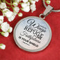Under His Wings Circle Necklace Stainless Steel or 18k Gold 18-22"-Express Your Love Gifts